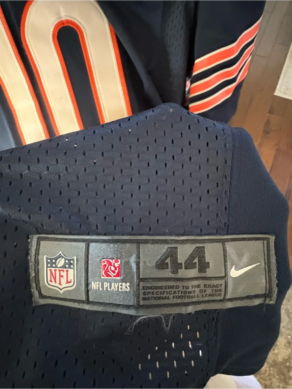 NFL Navy Men's Jersey with Orange and White #10